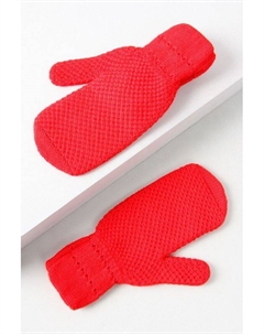 Варежки с фактурой Соты из смесовой шерсти Снег идёт