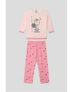 Пижама хлопковая с принтом Benetton undercolors