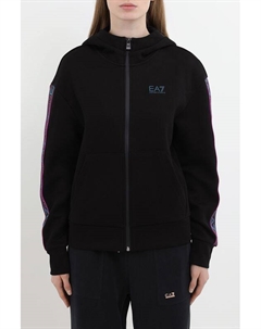 Толстовка на молнии с капюшоном и тесьмой с логотипом Ea7