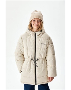 Куртка утепленная с капюшоном и поясом на кулиске Смена