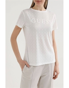 Футболка с принтом из монограмм Guess