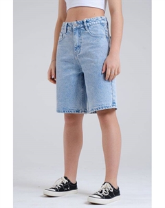 Шорты джинсовые с эффектом потертости Смена