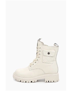 Ботинки кожаные высокие с кармашком Abricot