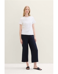 Брюки с добавлением льна укороченные Tom tailor