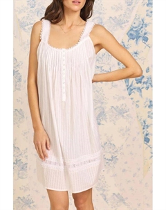 Ночная сорочка хлопковая с кружевом Eileen west