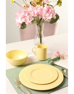 Сервиз чайно-столовый из 4 предметов Цветной бисквитный фарфор Decor de table