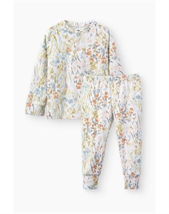 Пижама хлопковая с принтом Happy baby