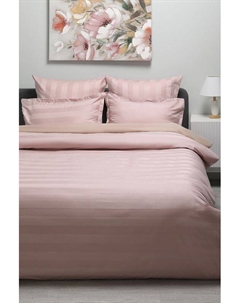 Комплект постельного белья из сатина Suite stripe rose 21maison