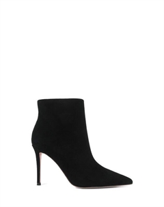 Ботильоны из велюра на каблуке Abricot