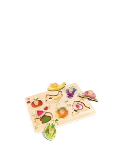 Пазл для детей Умняша Фрукты, вкладыши с ручками Hape