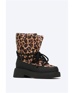 Полусапоги утепленные на шнуровке с принтом Vitacci