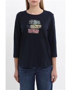 Лонгслив хлопковый с принтом Tom tailor