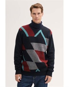 Свитер с высоким воротником и принтом Tom tailor