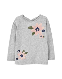 Лонгслив хлопковый с принтом и узлом на спине Carter`s