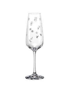 Набор из 6 бокалов для шампанского Cookies 190 мл Crystalex