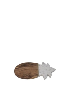 Разделочная доска из мрамора и акации для сервировки Ананас Borghouse