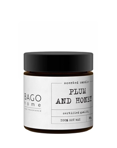 Свеча ароматическая Слива и мед 88 г Bago home