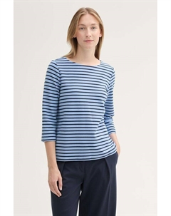 Лонгслив хлопковый в полоску Tom tailor