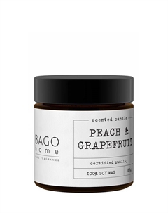 Свеча ароматическая Персик и грейпфрут 88 г Bago home