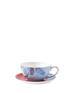 Чайная пара фарфоровая с принтом Valerie concept