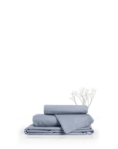 Простыня хлопковая Melange Indigo Verossa