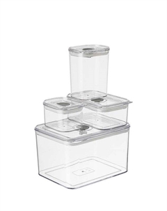 Набор из 4-х контейнеров для хранения с крышкой и клапаном Keep in Smart solutions