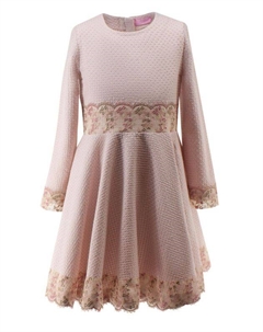Хлопковое платье с кружевной отделкой Evika kids
