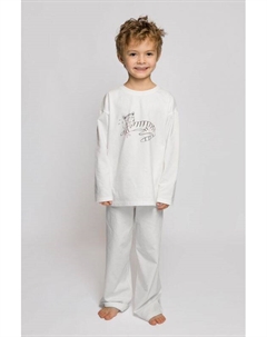 Пижама хлопковая с принтом 1st.