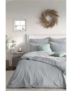 Комплект постельного белья хлопковый Melange Silver Verossa