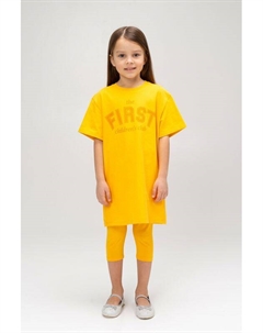 Платье-футболка хлопковое с логотипом 1st.