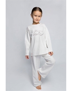 Пижама хлопковая с принтом 1st.
