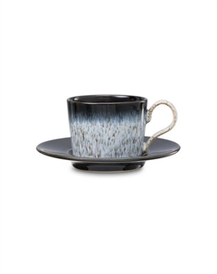 Чайная пара фарфоровая с принтом Гало Denby