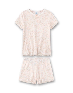 Пижама из смесового хлопка с принтом Sanetta