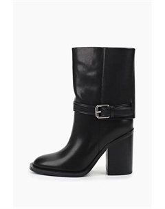 Ботильоны кожаные с пряжкой Abricot