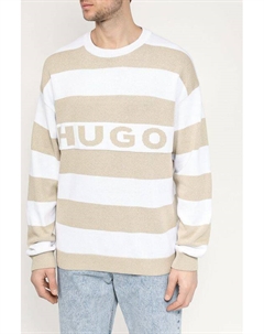 Джемпер свободного кроя в полоску Hugo blue