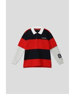 Поло хлопковое в полоску Tommy hilfiger