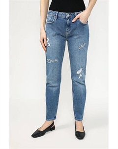 Джинсы зауженного кроя с разрезами Monari