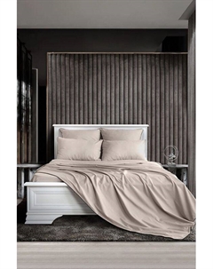 Комплект постельного белья антибактериальный из сатина с контрастной отделкой Soft silver