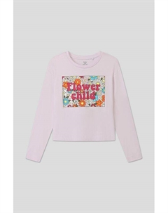 Лонгслив хлопковый с принтом Ovs