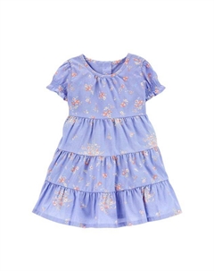 Хлопковое платье с воланами с принтом Oshkosh b'gosh