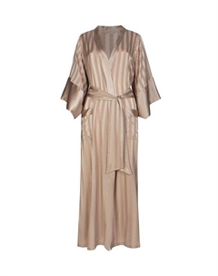 Шелковый халат в полоску Marc & andré