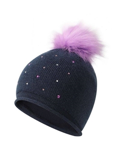 Шапка с меховым помпоном Marhatter