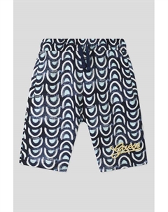 Шорты хлопковые на кулиске Guess