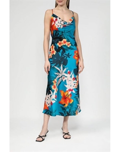 Платье атласное на бретельках с принтом Guess