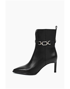 Ботильоны кожаные с пряжкой Abricot