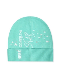 Шапка бини с принтом и декором Marhatter