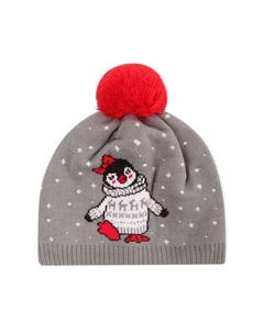 Шапка с новогодним принтом Marhatter