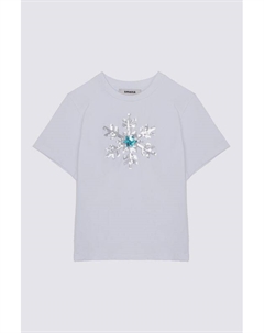 Футболка хлопковая с принтом Смена