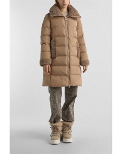 Пальто утепленное с меховой отделкой Geox