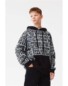 Худи хлопковое с принтом Смена